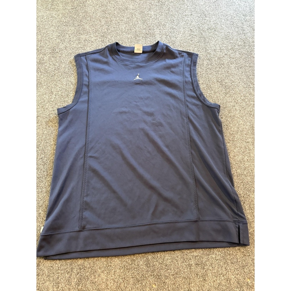 VTG Jordan Sleeveless Shirt Mens XL Blue Training Tank Top Mesh Logo